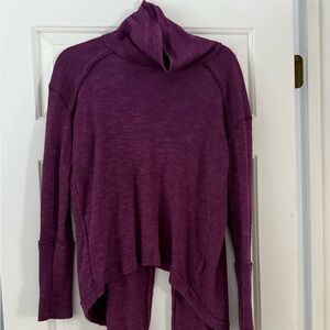 Free People Plum Asymmetrical Crop Top